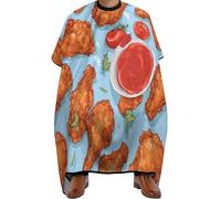 Mantelle Per Parrucchiere Fried Chicken And Tomato Sauce Mantello Da Barbiere Professionale Grembiule Da Parrucchiere Regolabile Mantello Da Parrucchiere Per Parrucchieri Hair Styling 140x168cm