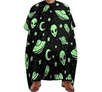 Mantelle Per Parrucchiere Green Aliens Ufo Mantello Da Barbiere Unisex Grembiule Da Parrucchiere Antistatico Mantello Da Parrucchiere Per Parrucchieri Capelli Che Muoiono Hair Styling 140x168cm