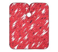 Mantelle per taglio di capelli rossi con chiusura a scatto regolabile, mantelle chimiche impermeabili per salone per clienti capa para barbero 165,1 x 139,7 cm