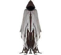 Mantelli con cappuccio for cosplay, unisex, horror, zombi e vampiri, for il Giorno dei Morti per Feste in Famiglia(Dark Brown)