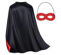 Mantelli da Supereroe per Bambini con Maschera, Mantello e Maschere da bifacciali da 27, 56 Pollici per Bambini, Ideali per Halloween, Cosplay e Feste Mantello da per