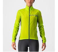 Giacca a vento sottile Castelli Squadra Stretch verde lime elettrico grigio donna - S