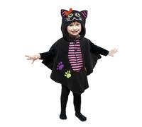 Mantellina gattina nera baby 18-36 mesi - carnaval queen