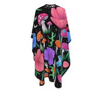 Mantellina Parrucchiere Beautiful Magical Flowers Goth Moon Mushrooms Frogs Grembiule Personalizzati Regolabile Professionale Mantellina, Per Acconciatura, Taglio E Colore, Adulti, 140x168cm