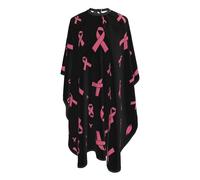 Mantellina Parrucchiere Breast Cancer Awareness Ribbons Black Taglio Di Capelli Regolabile Impermeabile Grembiule Da Parrucchiere, Per Uomo, Bambini, Adulti, 140x168cm