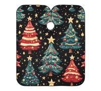 Mantellina Parrucchiere Cartoon Christmas Trees Mantella Taglio Capelli Regolabile Personalizzati Grembiule Da Parrucchiere, Per Uso Domestico, Bambini, Adulti, 140x168cm