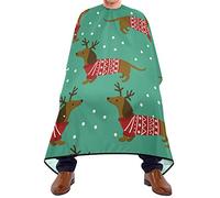 Mantellina Parrucchiere Christmas Dachshund Taglio Di Capelli Personalizzati Traspirante Parrucchiere Panno Grembiule, Per Acconciatura, Uomo, Taglio E Colore, 140x168cm
