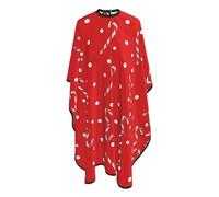 Mantellina Parrucchiere Christmas Polka Dots Candy Cane Red Taglio Di Capelli Antistatico Traspirante Parrucchiere Panno Grembiule, Per Acconciatura, Taglio E Colore, Adulti, 140x168cm