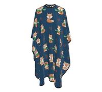 Mantellina Parrucchiere Cute Fox Christmas Taglio Di Capelli Antistatico Traspirante Parrucchiere Panno Grembiule, Per Adulti, Uomo, Taglio E Colore, 140x168cm