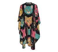 Mantellina Parrucchiere Day Of The Dead Halloween Sugar Cat Skull Mantello Da Barbiere Per Bambini Impermeabile Regolabile Parrucchiere Panno Grembiule, Per Uomo, Bambini, 140x168cm
