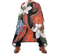 Mantellina Parrucchiere Fish And Flowers Mantella Taglio Capelli Personalizzati Regolabile Grembiule Da Parrucchiere, Per Acconciatura, Taglio E Colore, Uomo, 140x168cm