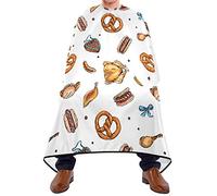 Mantellina Parrucchiere Food And Drinks Pattern Mantella Taglio Capelli Regolabile Personalizzati Mantello Da Parrucchiere, Per Uso Domestico, Adulti, Taglio E Colore, 140x168cm