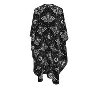 Mantellina Parrucchiere Gothic Moth Skull Sun Moon Black And White Mantello Barbiere Per Uomo Personalizzati Regolabile Professionale Mantellina, Per Adulti, Uso Domestico, 140x168cm