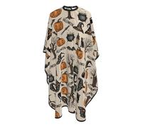 Mantellina Parrucchiere Halloween Cat Black Bat Pumpkin Skull Party Mantello Barbiere Per Uomo Traspirante Impermeabile Grembiule Da Parrucchiere, Per Acconciatura, Uomo, 140x168cm