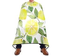 Mantellina Parrucchiere Lemon Watercolor Mantello Barbiere Per Uomo Personalizzati Impermeabile Parrucchiere Panno Grembiule, Per Acconciatura, Taglio E Colore, Adulti, 140x168cm