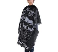 Mantellina Parrucchiere,Mantello Barbiere Per Capelli Unisex,Salon Taglio di Capelli del Capo Panno Grembiule Per Tagliare, Colorare, Fare Permanenti,Evita che i vestiti si sporchino, Nera