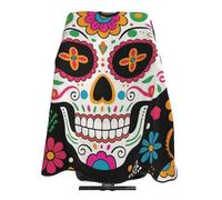 Mantellina Parrucchiere Mexican Sugar Skull Flower Grembiule Traspirante Impermeabile Professionale Mantellina, Per Acconciatura, Taglio E Colore, Uso Domestico, 140x168cm
