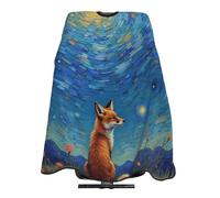 Mantellina Parrucchiere Mystery Starry Night Space Fox Mantello Barbiere Per Uomo Antistatico Traspirante Mantello Da Parrucchiere, Per Bambini, Adulti, Uso Domestico, 140x168cm