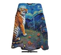 Mantellina Parrucchiere Mystery Starry Night Space Tiger Taglio Di Capelli Impermeabile Regolabile Professionale Mantellina, Per Uomo, Adulti, Taglio E Colore, 140x168cm