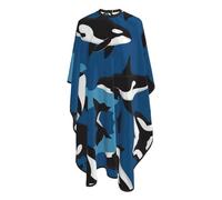 Mantellina Parrucchiere Orca Killer Whale Mantella Taglio Capelli Impermeabile Regolabile Professionale Mantellina, Per Taglio E Colore, Uomo, Acconciatura, 140x168cm