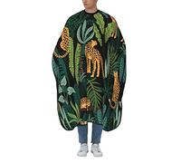 Mantellina Parrucchiere Palm Tree Leopard Mantella Taglio Capelli Traspirante Impermeabile Professionale Mantellina, Per Bambini, Adulti, Uso Domestico, 140x168cm