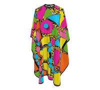 Mantellina Parrucchiere Pink Retro 80S 90S Mantella Taglio Capelli Personalizzati Regolabile Professionale Mantellina, Per Bambini, Uso Domestico, Taglio E Colore, 140x168cm