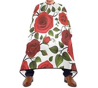Mantellina Parrucchiere Red Flower Mantella Taglio Capelli Antistatico Impermeabile Mantello Da Parrucchiere, Per Uomo, Bambini, Taglio E Colore, 140x168cm