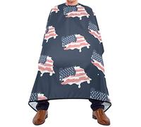 Mantellina Parrucchiere Usa Abstract Map Flag Mantella Taglio Capelli Regolabile Traspirante Parrucchiere Panno Grembiule, Per Uomo, Bambini, Acconciatura, 140x168cm