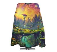 Mantellina Parrucchiere Vibrant Glowing Mushrooms Psychedelic World Mantello Da Barbiere Per Bambini Traspirante Personalizzati Grembiule Da Parrucchiere, Per Acconciatura, Adulti, 140x168cm