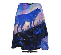 Mantellina Parrucchiere Wolf In The Fluorescent Night Taglio Di Capelli Traspirante Impermeabile Professionale Mantellina, Per Uso Domestico, Bambini, Uomo, 140x168cm