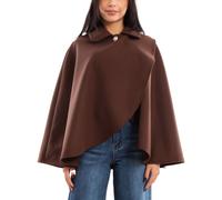 Mantellina Poncho Donna Elegante Bottoni Dorati Coprispalle TOOCOOL VB-5693