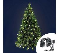 Mantello a rete di luci per Albero di Natale da 180cm a 210cm 198 Led Multicolore Wisdom