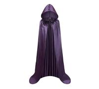 Mantello con Cappuccio - 150 cm Abito da stregone Cosplay di Halloween, Corvo Cosplay Cappotto Lungo Unisex Cappotto Lungo per Teatro Mago Travestimento in Maschera Vacanze Mercati Medievali