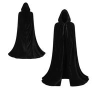 Mantello con cappuccio - 59 pollici unisex Velvet Cape, costume gotico vampire | Dark Fantasy Cosplay Robe per Halloween, feste sul palcoscenico, feste all'aperto, maschera o ritardo a tema
