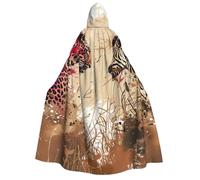 mantello con cappuccio animale leopardo rosso e zebra accessori per costumi di Halloween per adulti costumi da festa cosplay