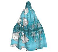 Mantello con cappuccio Big Fish per Halloween, Cosplay, Mascherata, mantell
