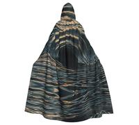 Mantello con cappuccio con motivo a onde, costume cosplay per uomini e donne, costume da gioco di ruolo per adulti di Halloween