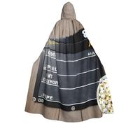 Mantello con cappuccio da uomo e donna con stampa popcorn e film cinematografico per cosplay, Halloween, Natale, carnevale, feste