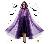 Mantello Con Cappuccio Di Halloween Mantella Lunga e Traspirante in Stile | Cappa Con Cappuccio Per Donne Ragazze Festival Ballo In Maschera Carnevale Spettacolo Teatrale