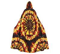 Mantello con cappuccio di Halloween Turning the Flame con cappuccio oversize, perfetto per cosplay, feste in maschera, feste, costumi