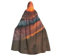 Mantello con cappuccio e stampa popcorn film di Halloween Cosplay Robe | Strega Capa Decorativo Comfort Jedi Mago Mago Festa Pasqua Carnevale Comico Hobbit Unisex Natale