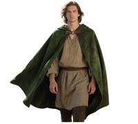 Mantello con Cappuccio in Velluto Mantello Hobbit Medievale di Halloween per
