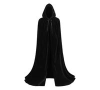 Mantello con cappuccio - mantello medievale 150 centimetri | Costume unisex vampiro mago corvo per Halloween festa travestita teatro all'aperto cosplay