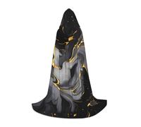 Mantello con cappuccio moderno in marmo grigio nero per adulti e adolescenti, mantello con cappuccio per Halloween, mantello da mago con mantello da paura