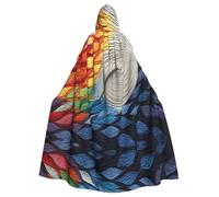 Mantello con cappuccio per adulti Chasing The Light per Halloween, mantello lungo da strega e vampiro, mantello da fiera medievale e rinascimentale per cosplay, balli in maschera e feste a tema