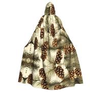 Mantello con cappuccio per adulti con motivo a bordo di ne per feste in costume di Halloween e altro ancora