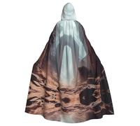 Mantello con cappuccio per adulti della Città Antica per Halloween, lungo mantello da strega e vampiro, mantello da fiera medievale e rinascimentale per cosplay, balli in maschera e feste a tema.