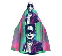 Mantello con cappuccio per adulti di Halloween WHJSSF hacker era stampato super grande mantello con cappuccio con papillon