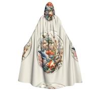 Mantello con cappuccio per adulti di Halloween YYHHAOFA Bubble Animal World modello super grande mantello con cappuccio con papillon