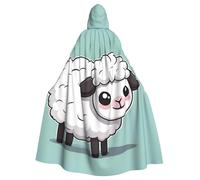 Mantello con cappuccio per adulti di Halloween YYHHAOFA Cute Cartoon Sheep Pattern Super Large Mantello con cappuccio con papillon